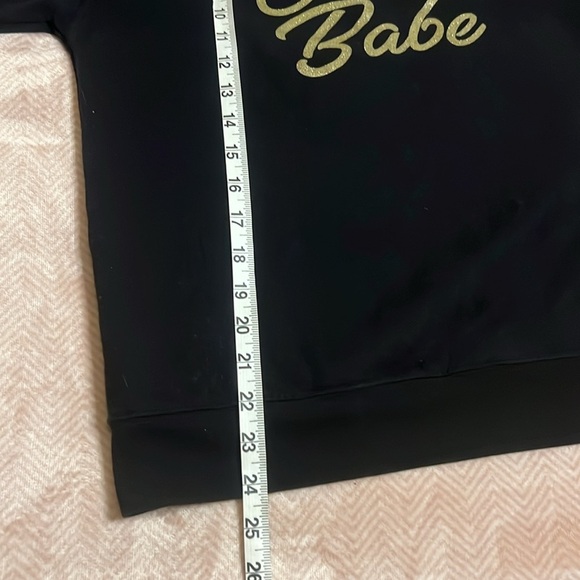 Brunette The Label “Cheers Babe” gold glitter sweatshirt - Picture 6 of 6